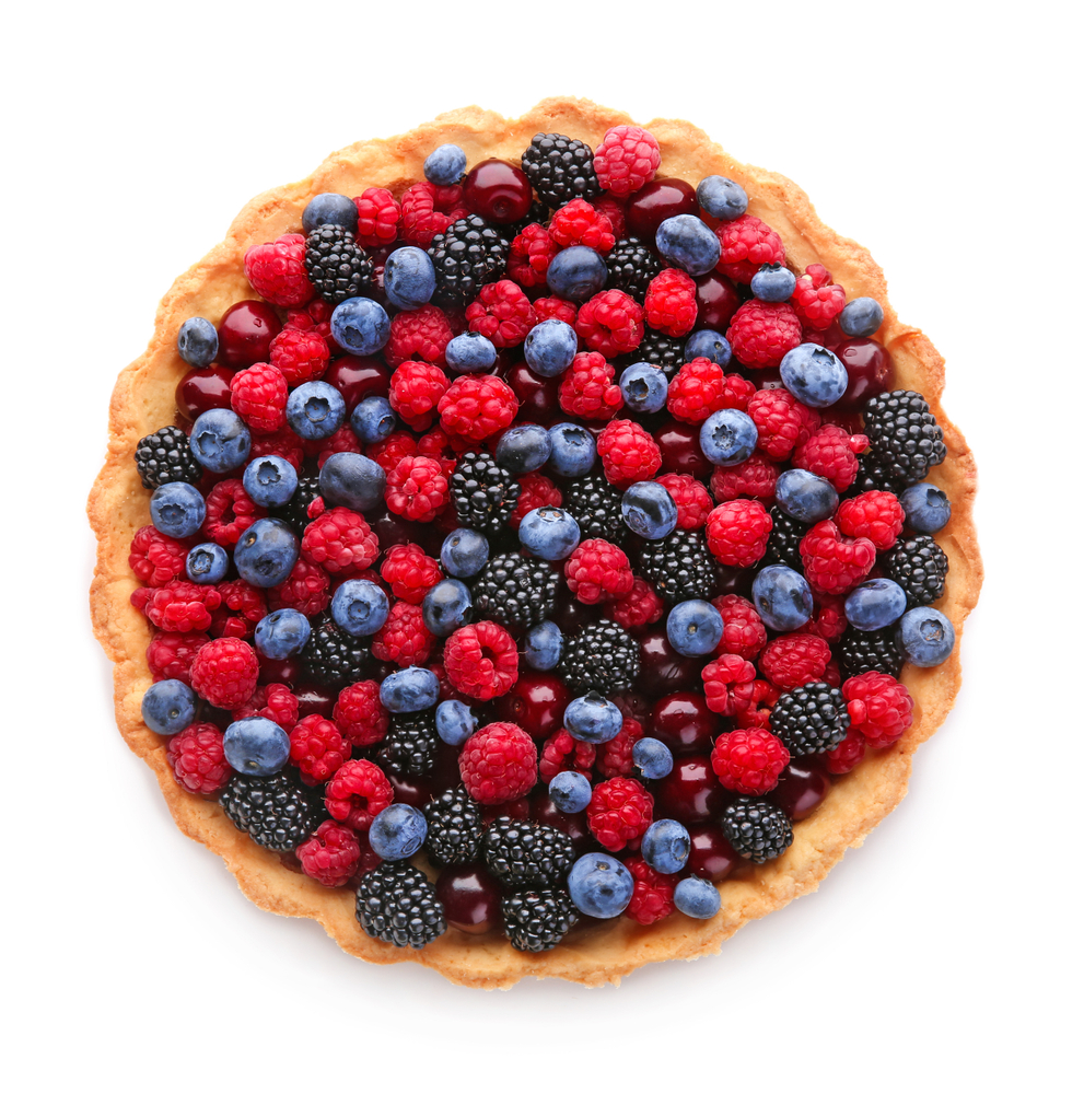 Berries on the Cake Top view